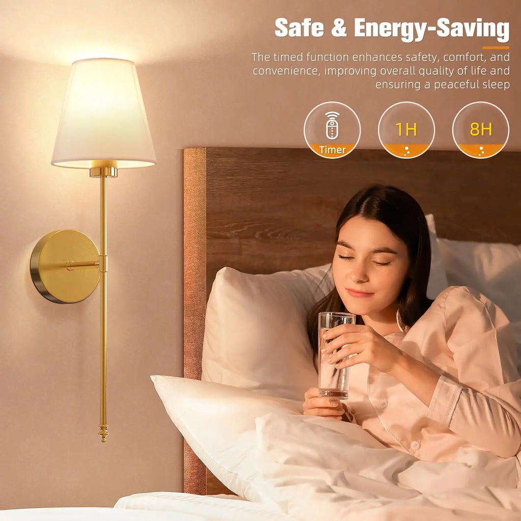 USB Rechargeable Wall-Mounted Light with Remote Control, Decorative Adjustable Indoor Wall Light for Bedroom, Living Room and Corridor #GLOBAL PICKS