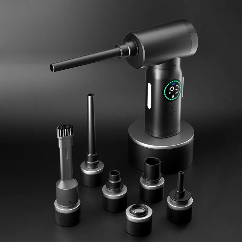 Powerful 7500mAh Wireless Portable Air Duster - 2-in-1 Inflatable Blower for Effortless Cleaning of Keyboards and Computers
